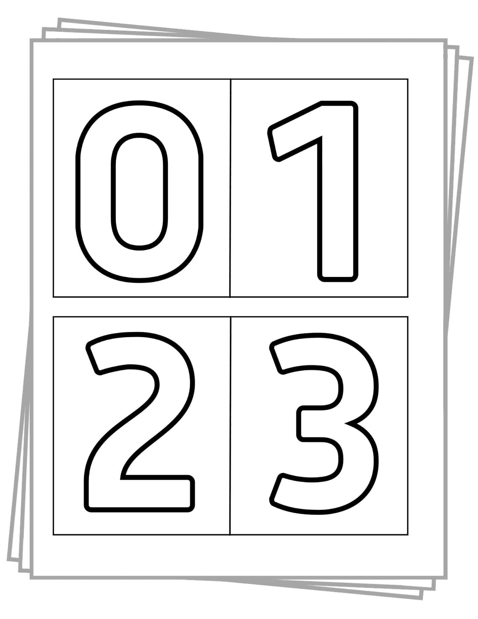 0-10 Printable Numbers (Free Templates In All Sizes) throughout Free Printable Number Stencils