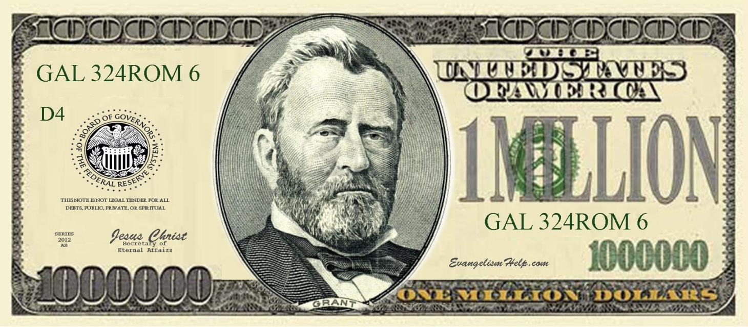 $1 Million Dollar Bill regarding Free Printable Million Dollar Bill