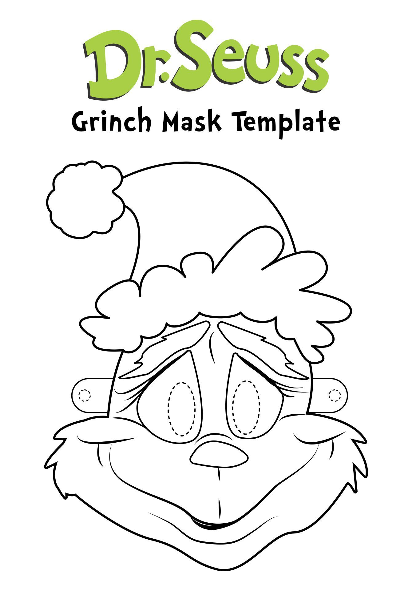 10 Best Free Dr. Seuss Printable Mask Templates Pdf For Free At in Free Printable Grinch Face Template