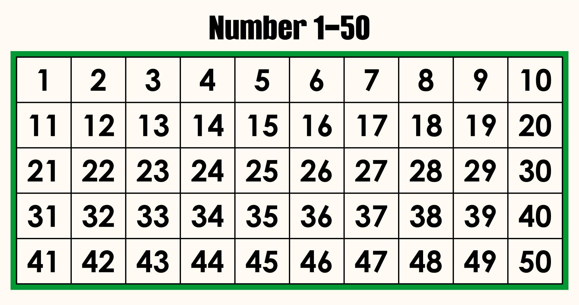 10 Best Printable Number Grid 1 50 Pdf For Free At Printablee pertaining to Free Printable Numbers 1-50