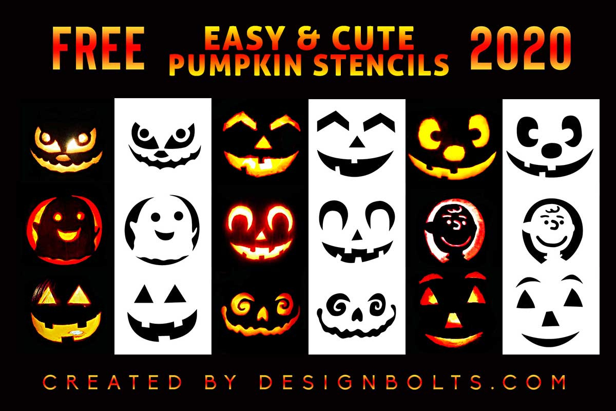 10 Free Easy Cute &amp;amp; Scary Pumpkin Carving Stencils &amp;amp; Templates For regarding Scary Pumpkin Patterns Free Printable