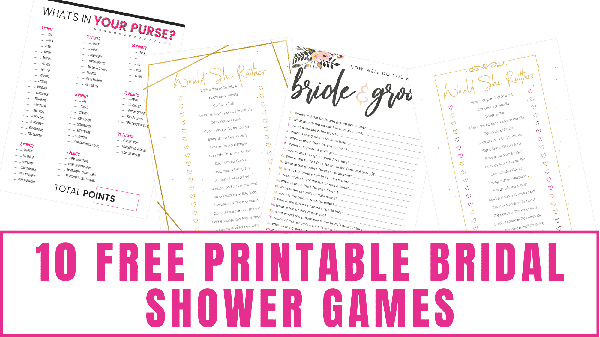 10 Free Printable Bridal Shower Games - Freebie Finding Mom throughout Free Printable Bridal Shower Games and Activities