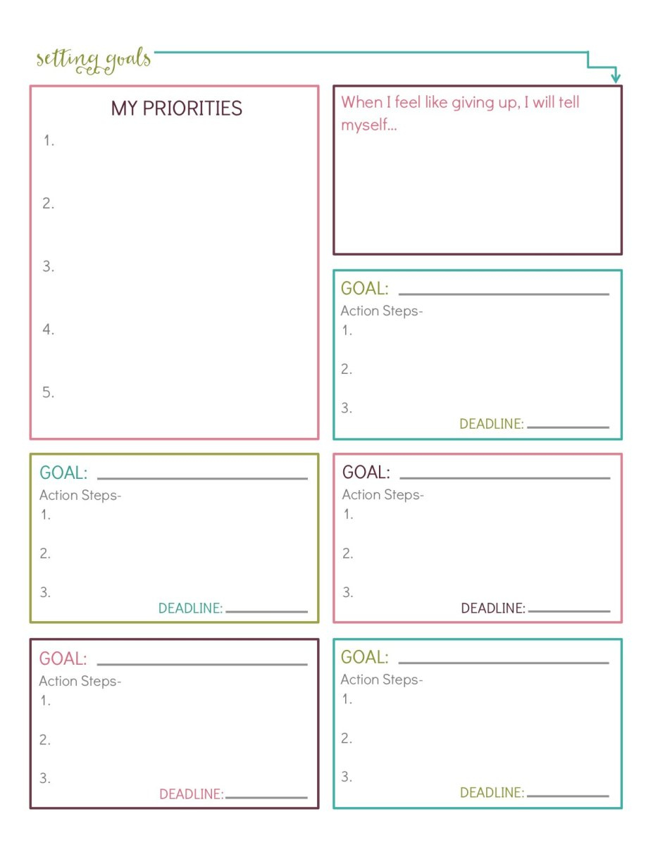 10 Free Printable Goal-Setting Worksheets - Parade regarding Free Printable Goal Setting Worksheets for Students