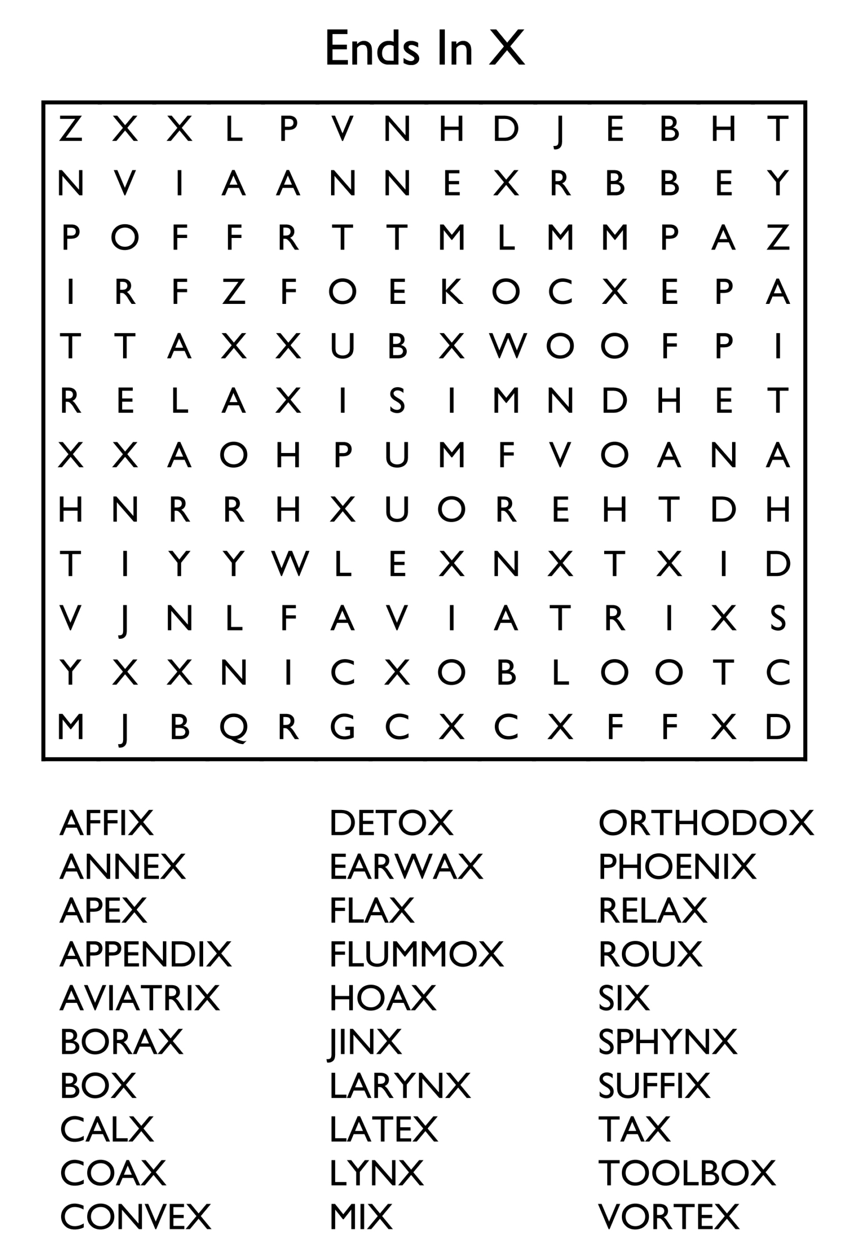 10 Free Printable Word Search Puzzles intended for Free Printable Word Searches Large Print