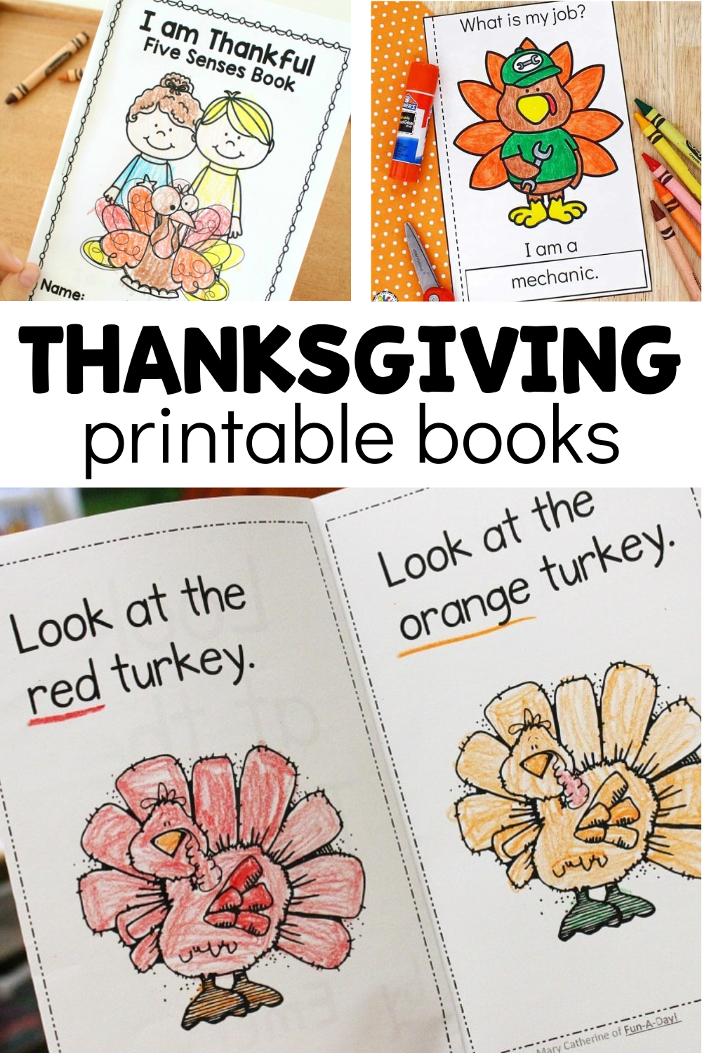 10 Free Thanksgiving Printable Books - Fun-A-Day! in Free Printable Thanksgiving Books