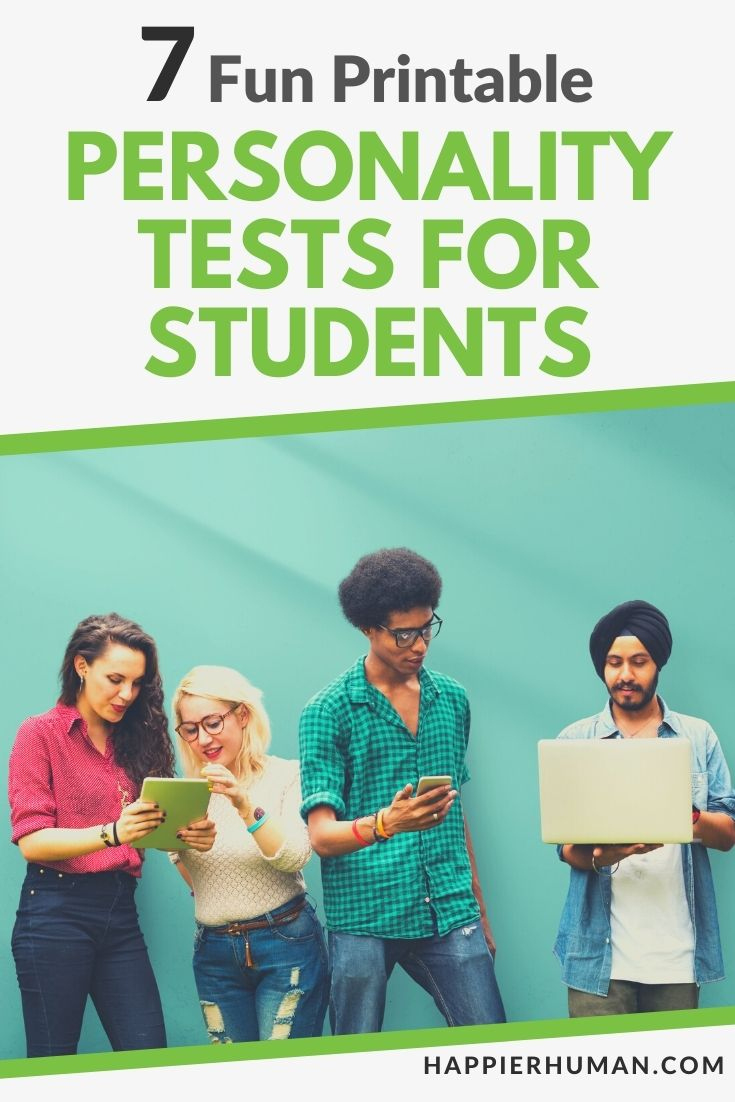 10 Fun Printable Personality Tests For Students - Happier Human inside Free Printable Personality Test For High School Students