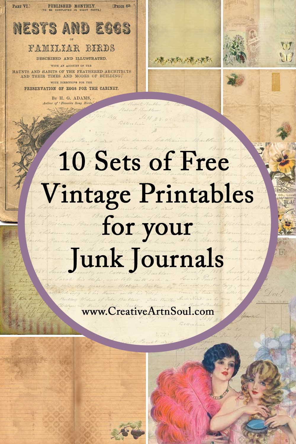 10 Sets Of Free Vintage Printables For Your Junk Journals pertaining to Free Vintage Printables