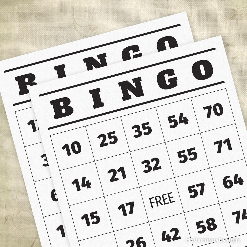 100 Bingo Cards 1-75 Printable | Bingo Cards Printable, Bingo throughout Free Printable Bingo Cards 1-100