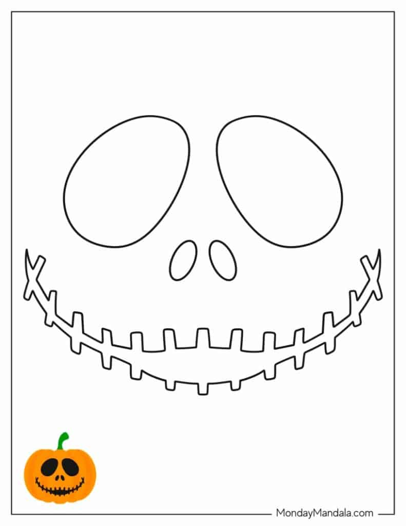 100 Pumpkin Carving Stencils (Free Pdf Printables) regarding Free Printable Jack Skellington Pumpkin Stencils