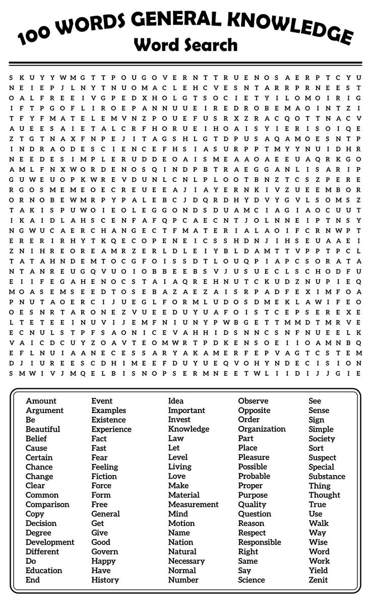 100 Word Word Searches - 20 Free Pdf Printables | Printablee in Free Printable Word Search Puzzles