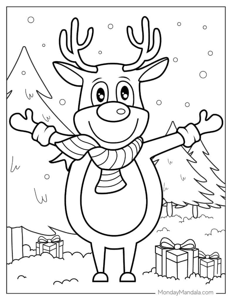 1,000 Christmas Coloring Pages (Free Pdf Printables) inside Free Printable Christmas Cartoon Coloring Pages