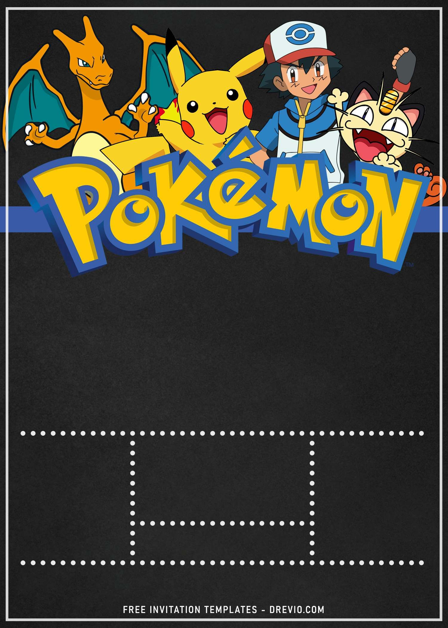 11+ Pokemon Birthday Party Invitation Templates | Pokemon Birthday in Pokemon Invitations Printable Free