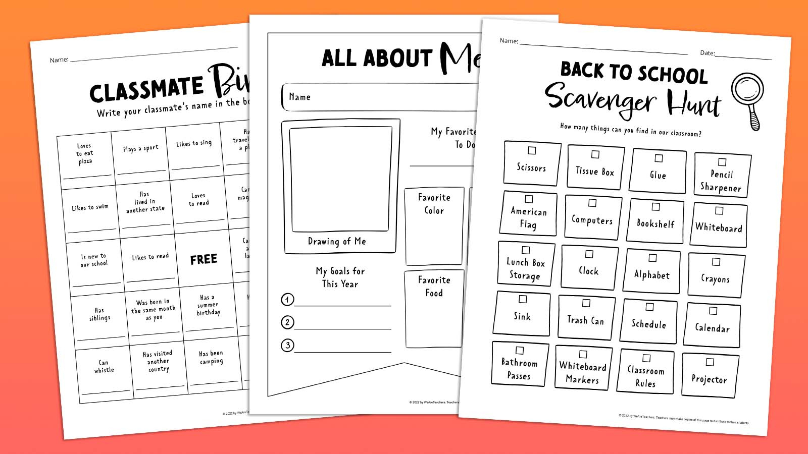 12 Fun First-Day-Of-School Worksheets (Free Printables) with regard to Free School Printables