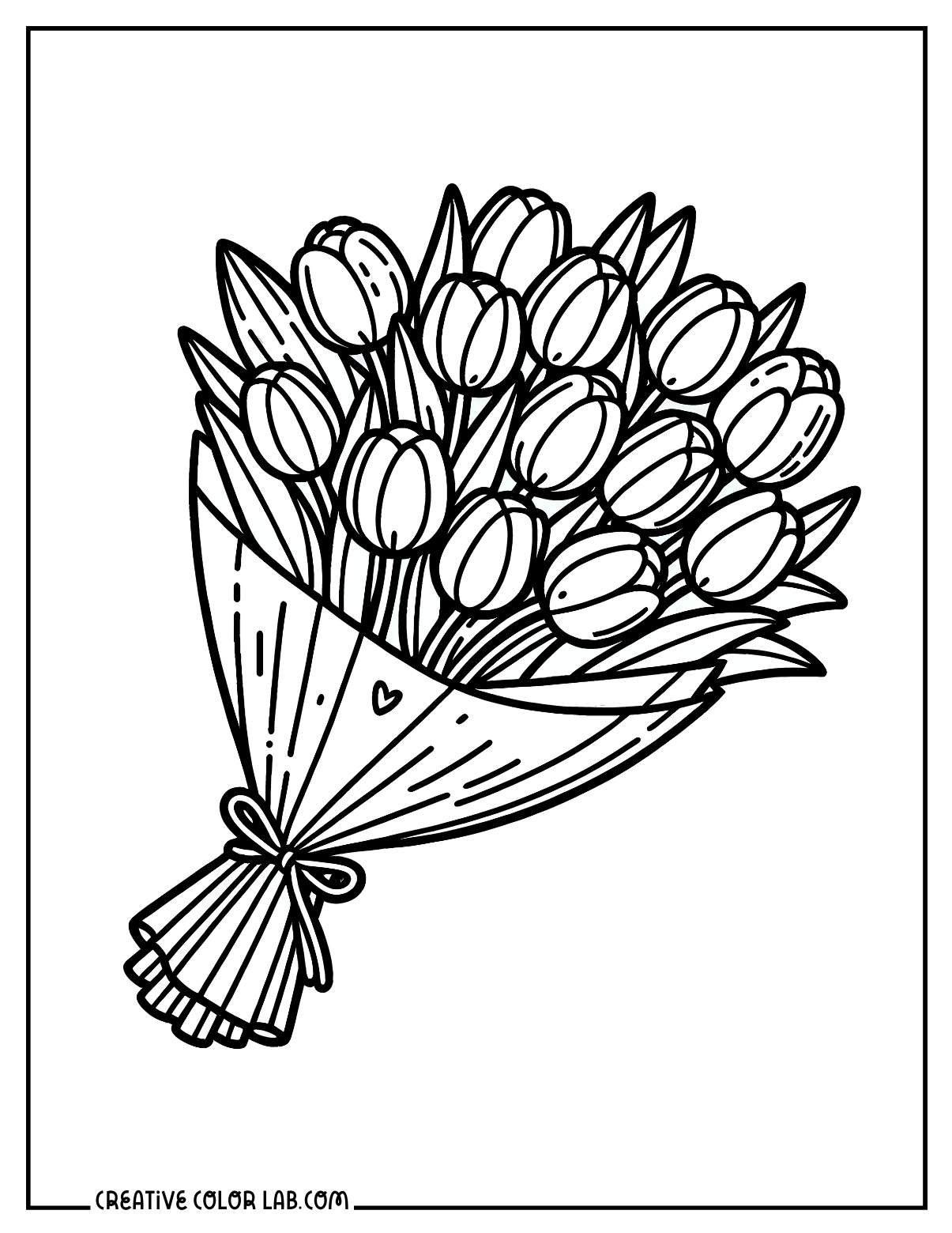 13 Tulip Coloring Pages | Free Pdf Printables for Free Printable Tulip Coloring Pages