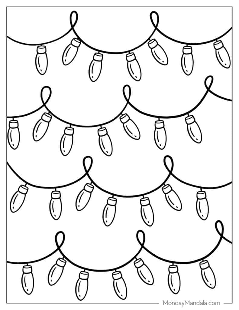 14 Christmas Lights Coloring Pages (Free Pdf Printables) in Free Printable Christmas Lights Coloring Pages