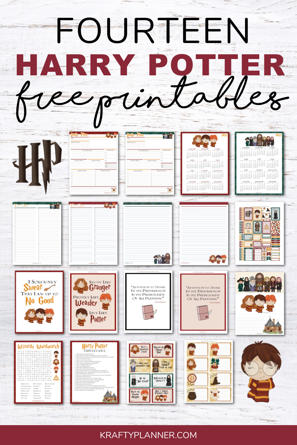 14 Harry Potter Free Printables — Krafty Planner in Free Printable Harry Potter Pictures