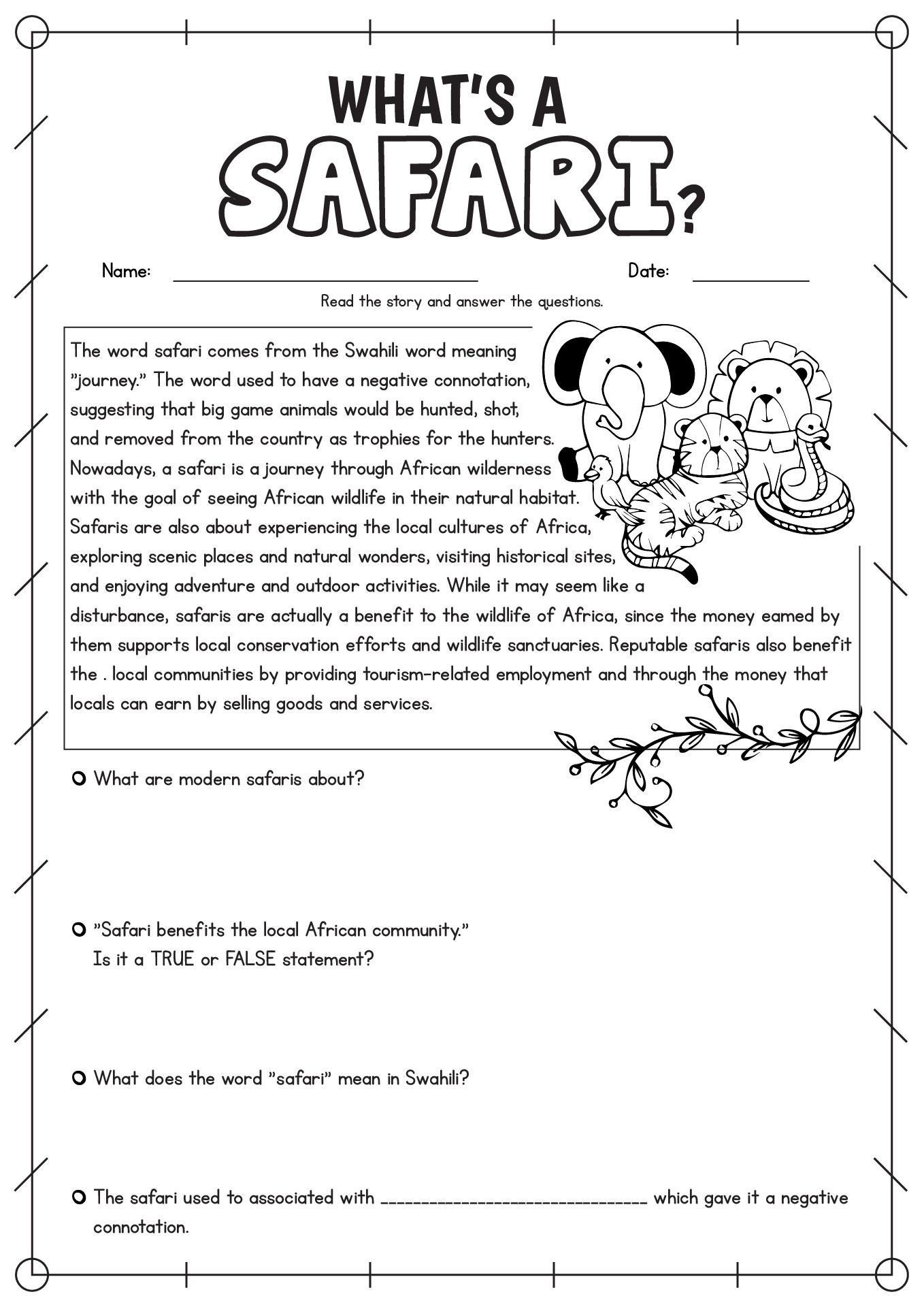 15 Fourth Grade Reading Comp Worksheets - Free Pdf At Worksheeto in Free Printable Stories For 4Th Graders