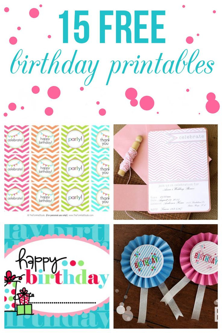 15 Free Birthday Printables- The Inspiration Board | Birthday inside Free Party Printables