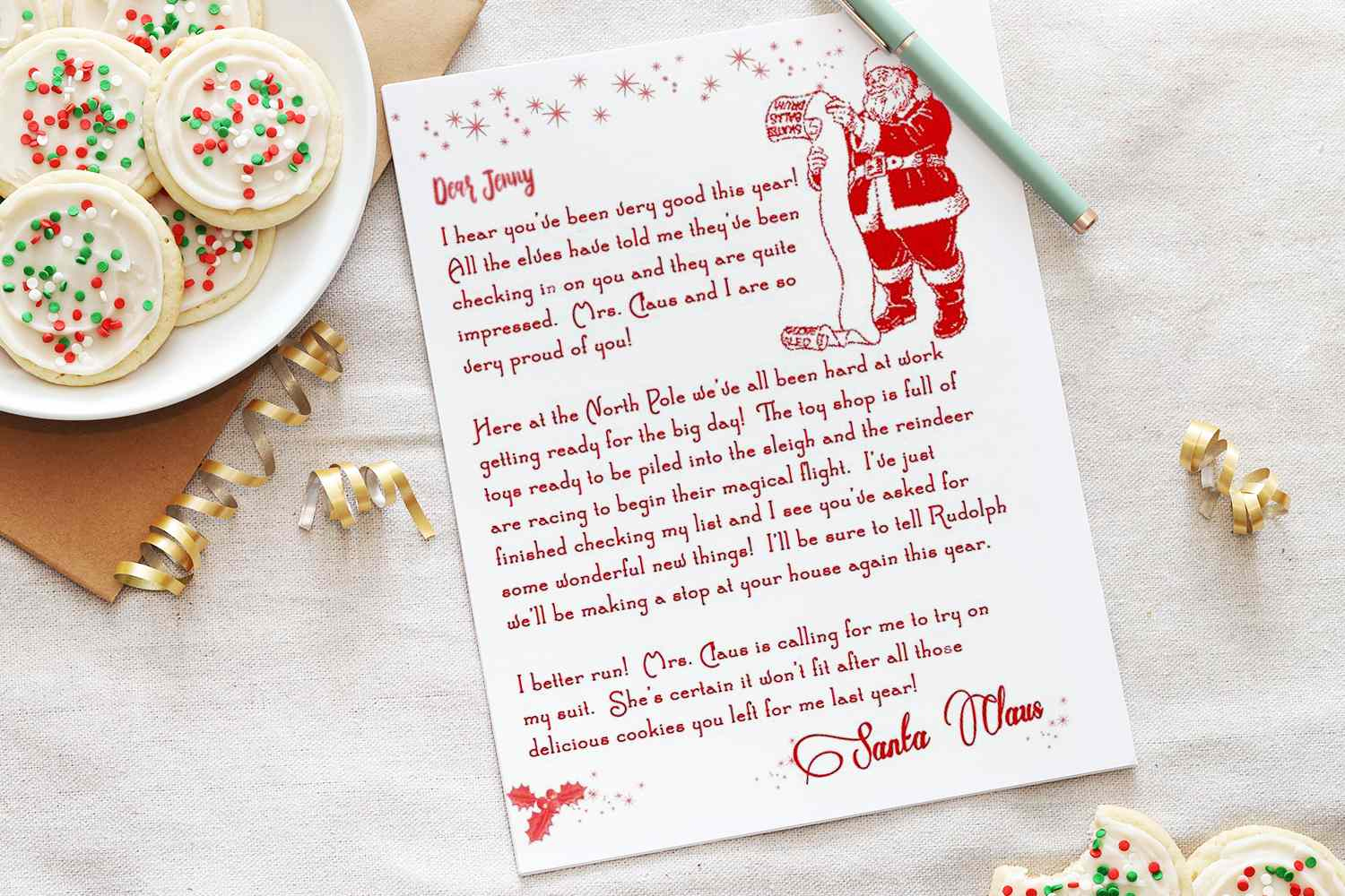 15 Free Letter From Santa Templates intended for Free Printable Santa Reply Letter Template