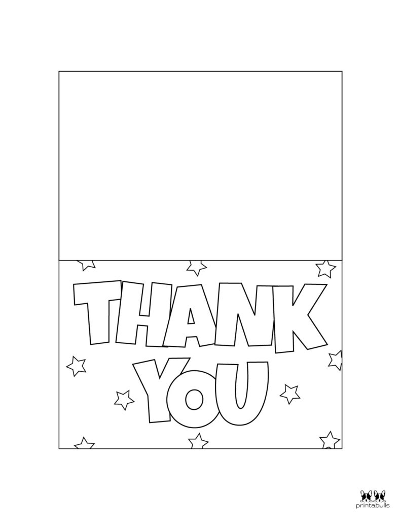 150+ Printable Thank You Cards - Free | Printabulls in Free Printable Thank You Cards Black and White