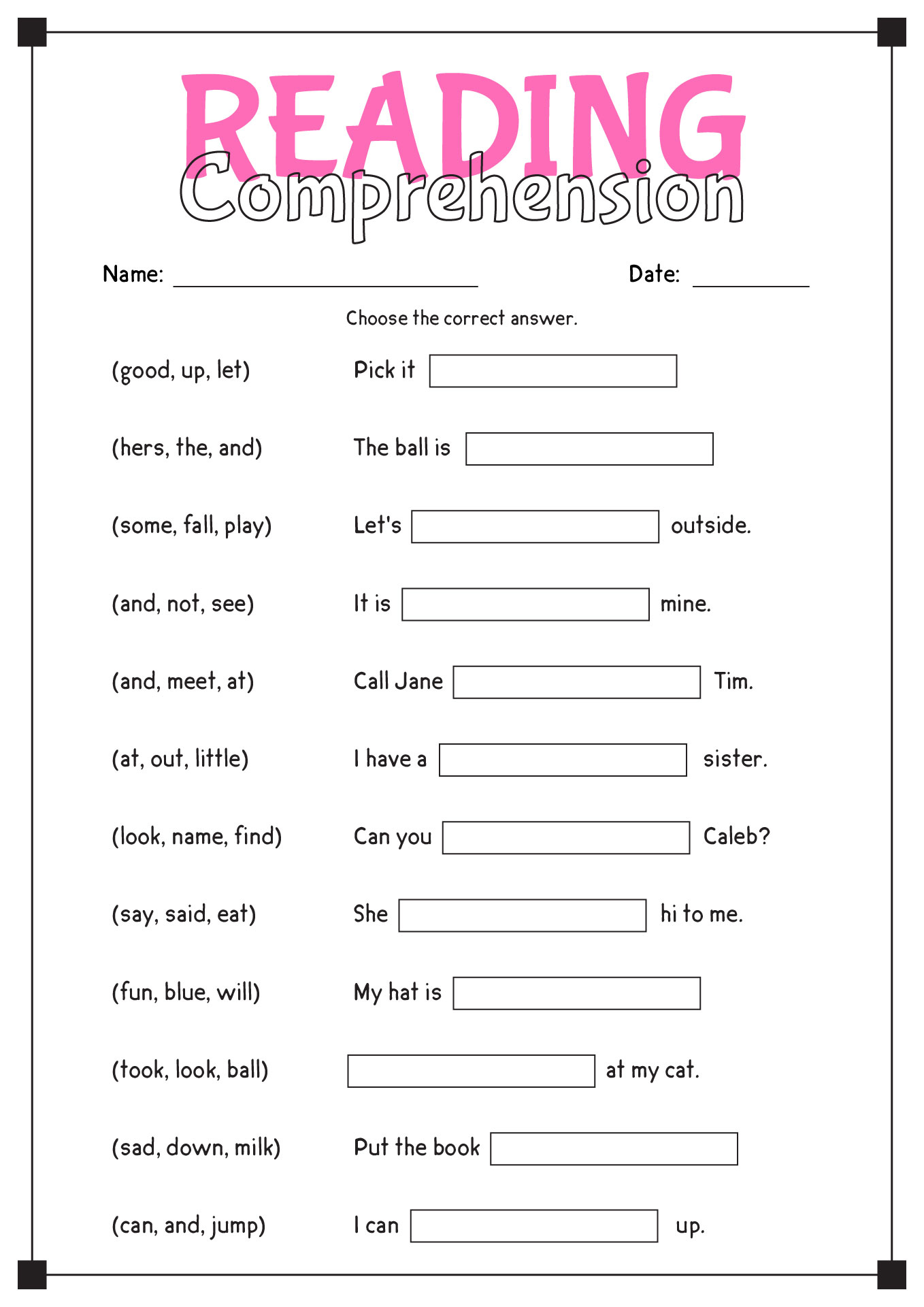 16 Comprehension Reading English Worksheets - Free Pdf At regarding Free Printable Literacy Worksheets For Adults