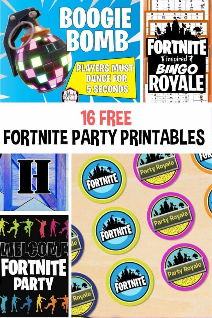 16 Free Fortnite Party Printables regarding Free Fortnite Party Printables