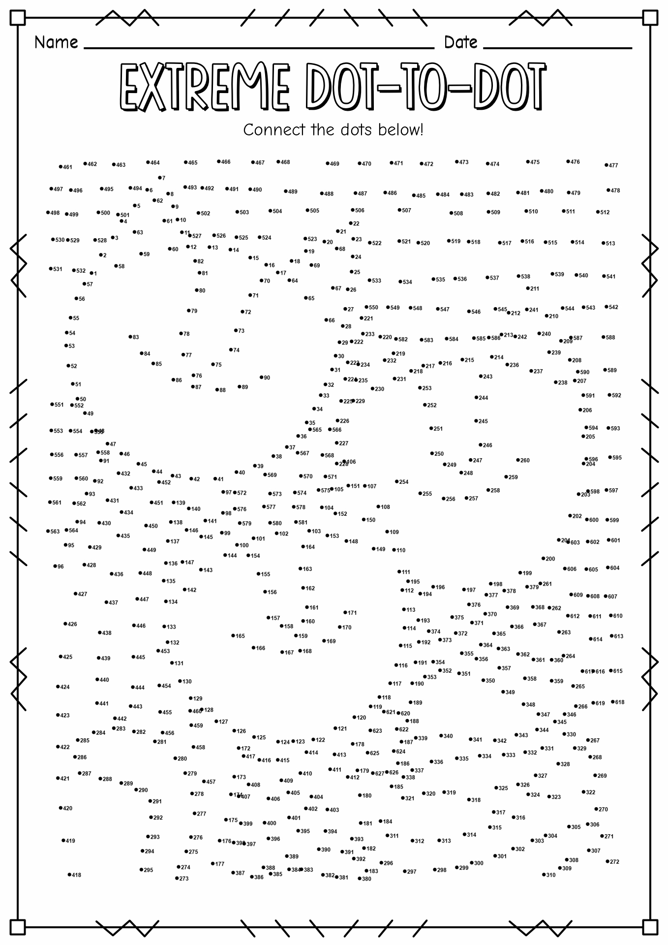 16 Hard Dot To Dot Worksheets - Free Pdf At Worksheeto regarding Free Printable Dot to Dot Hard