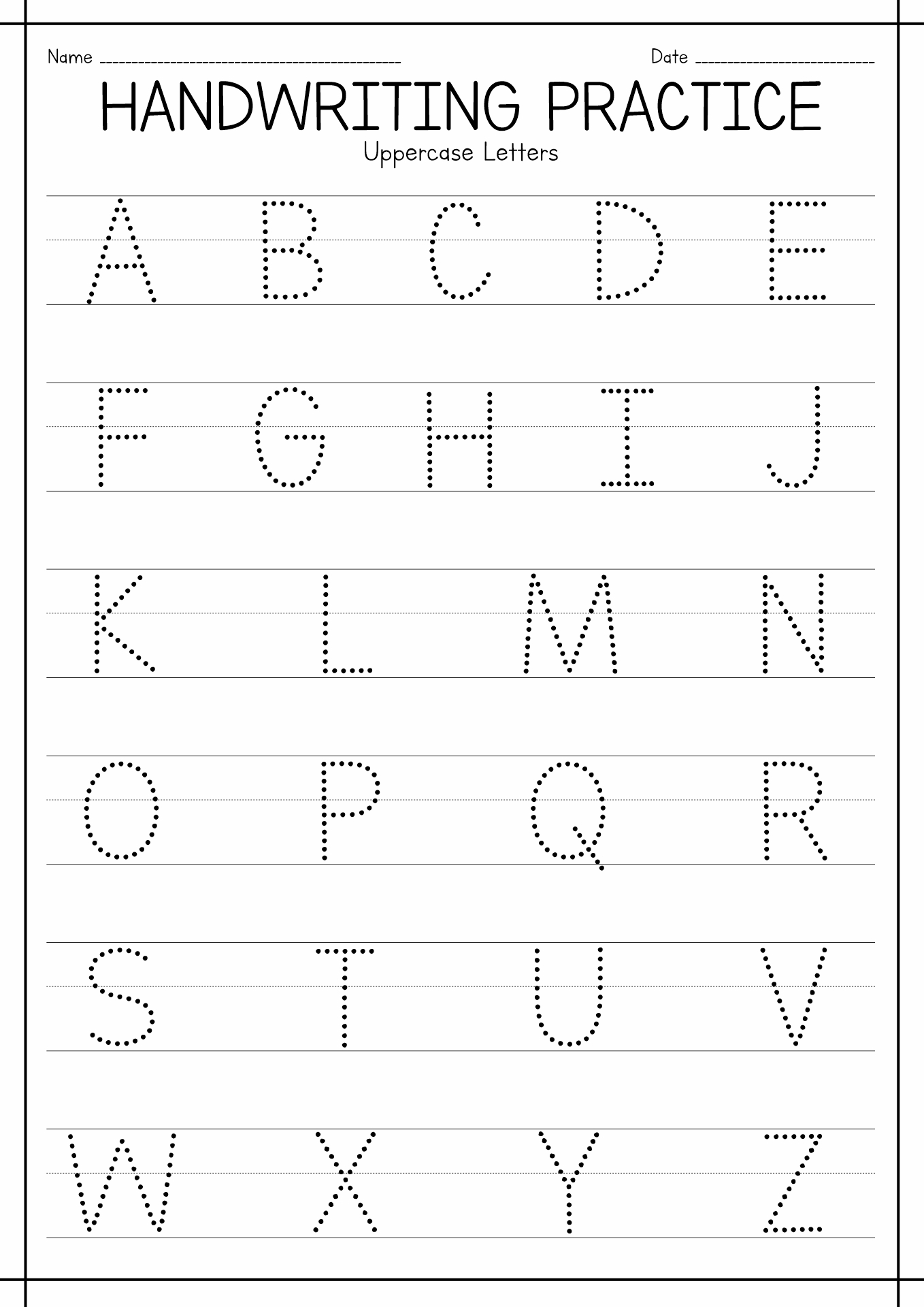 16 Writing Practice Worksheets For Preschool - Free Pdf At throughout Free Printable Handwriting Sheets for Kindergarten