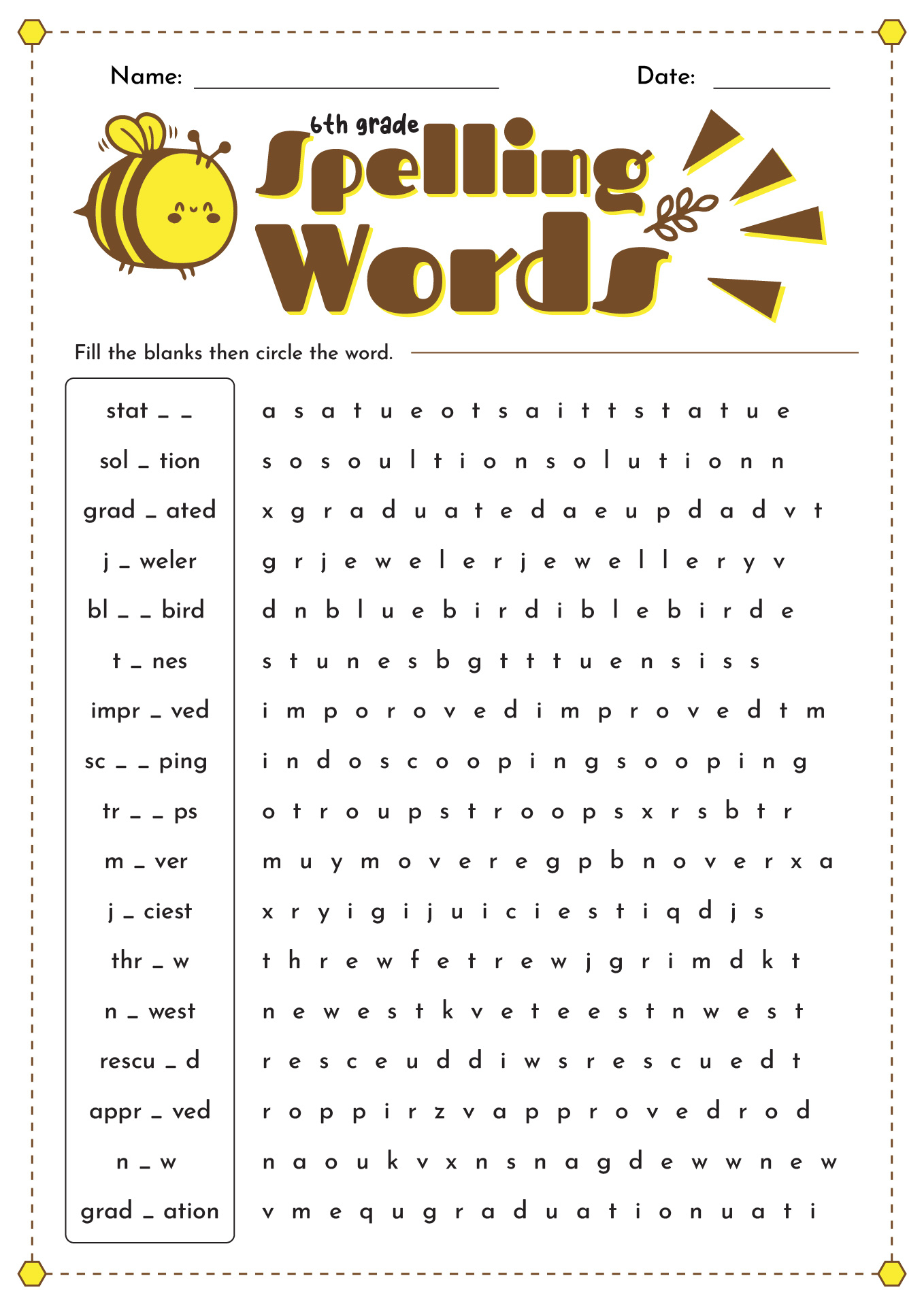 17 8Th Grade Spelling Worksheets - Free Pdf At Worksheeto for Free Printable Spelling Worksheets For Adults