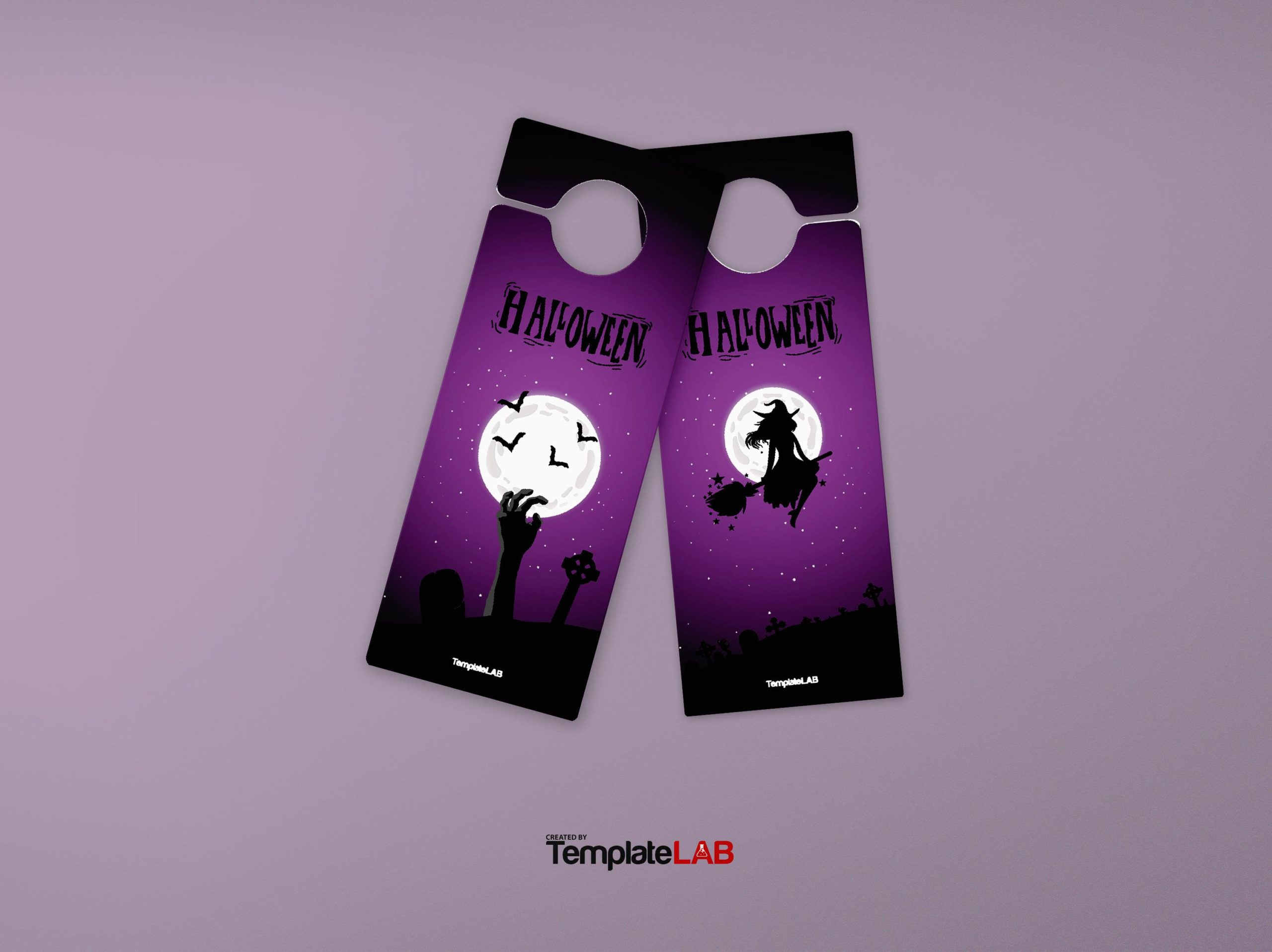 18 Free Door Hanger Templates (Word, Pdf, Psd) ᐅ Templatelab regarding Halloween Door Hangers Free Printable