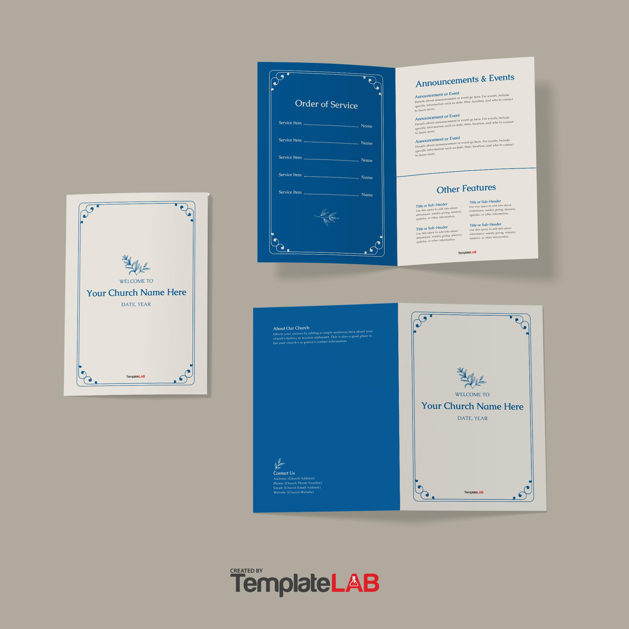 19 Free Church Bulletin Templates (+Church Programs) regarding Free Printable Church Program Templates