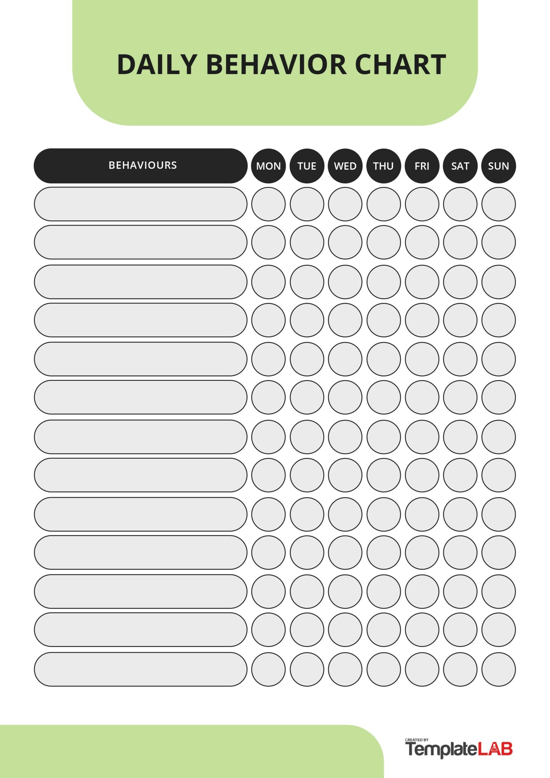 19 Printable Behavior Chart Templates [For Kids] ᐅ Templatelab intended for Free Printable Charts for Teachers