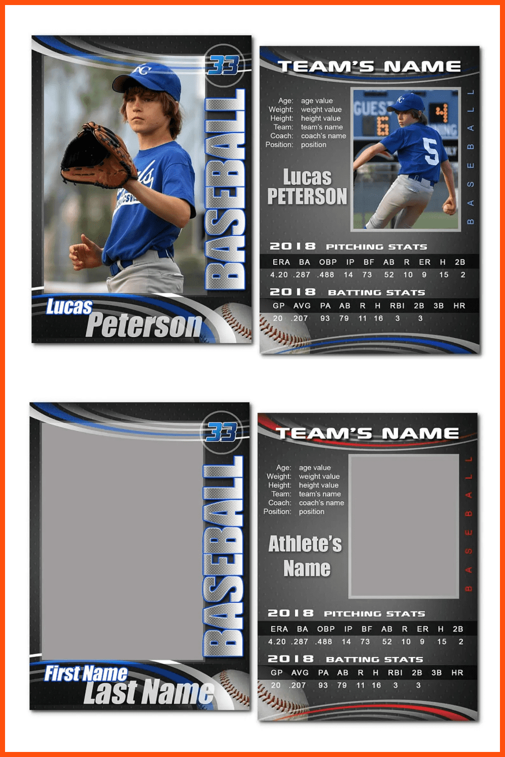 20+ Best Trading Card Templates For 2023: Free And Premium inside Free Printable Baseball Card Template