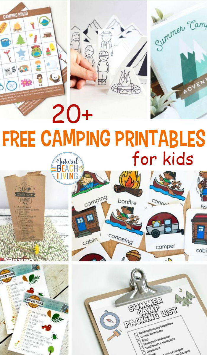 20+ Free Camping Printables For Kids - Natural Beach Living regarding Free Camping Party Printables