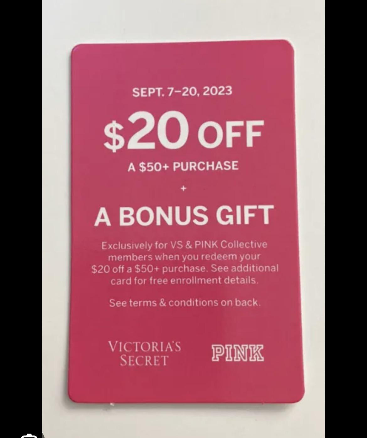 $20 Off $50 And Bonus Gift : R/Victoriassecret with Free Printable Coupons Victoria Secret