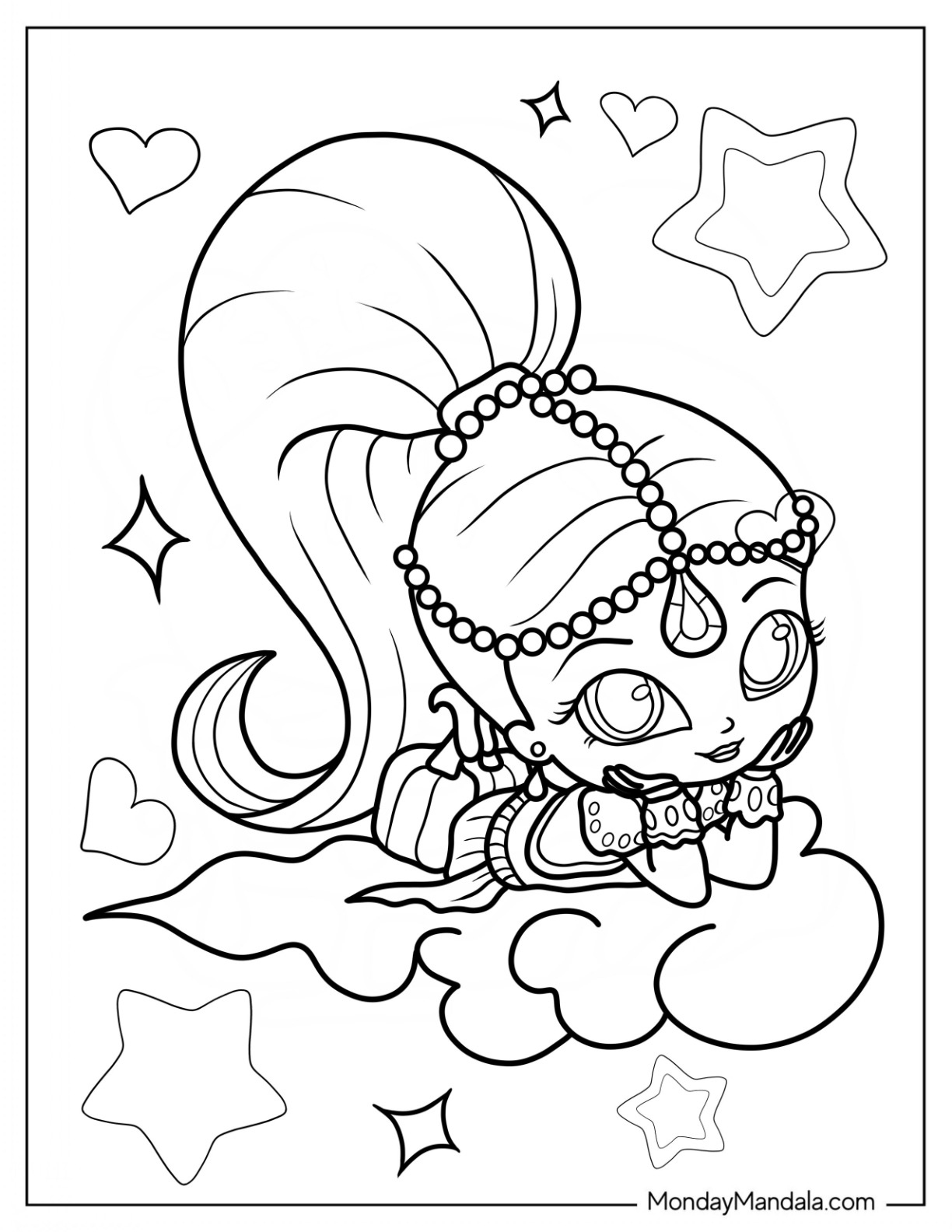 20 Shimmer And Shine Coloring Pages (Free Printables) with Shimmer and Shine Free Printables