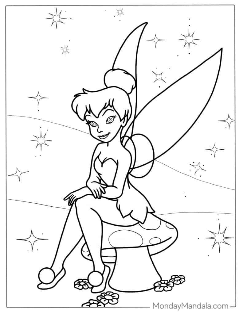 20 Tinker Bell Coloring Pages (Free Pdf Printables) with Tinkerbell Coloring Pages Printable Free