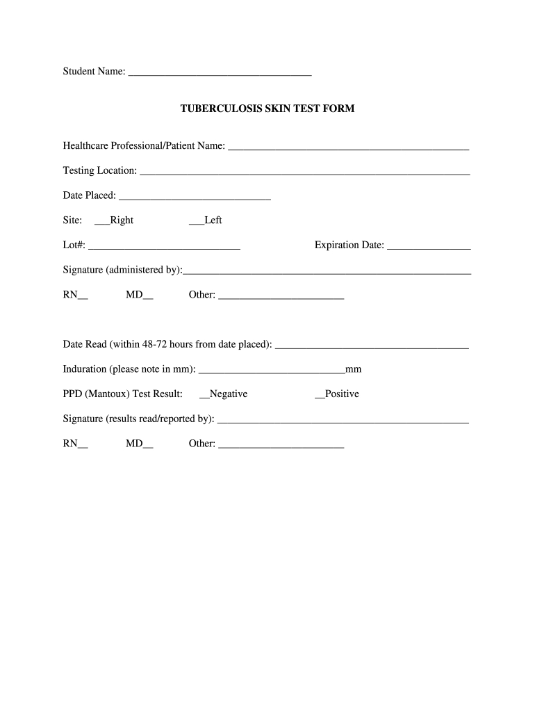 2016-2024 Bristol Community College Tuberculosis Skin Test Form for Free Printable TB Test Form