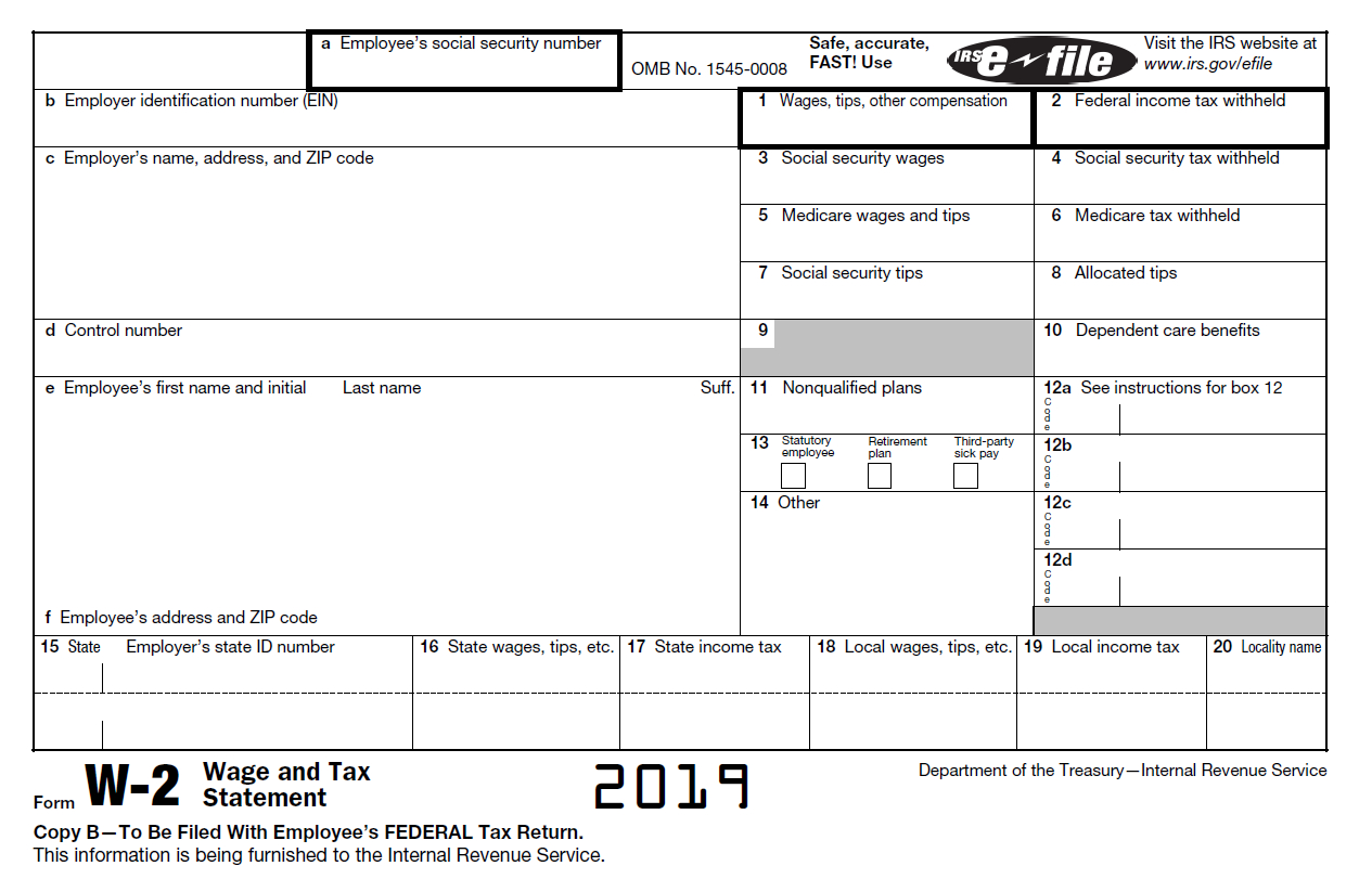 2019 Irs Form W-2: Downloadable And Printable - Cpa Practice Advisor pertaining to Free W2 Forms Online Printable