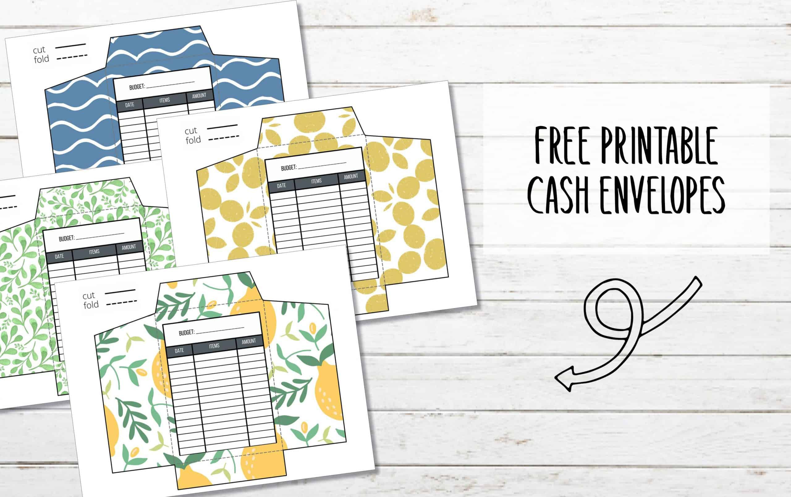 21 Free Printable Cash Envelope Trackers - My Printable Home in Free Printable Money Envelopes