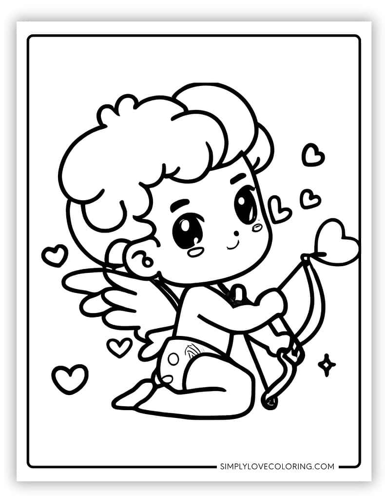 22 Cupid Coloring Pages (Free Pdf Printables) - Simply Love Coloring regarding Free Printable Pictures Of Cupid