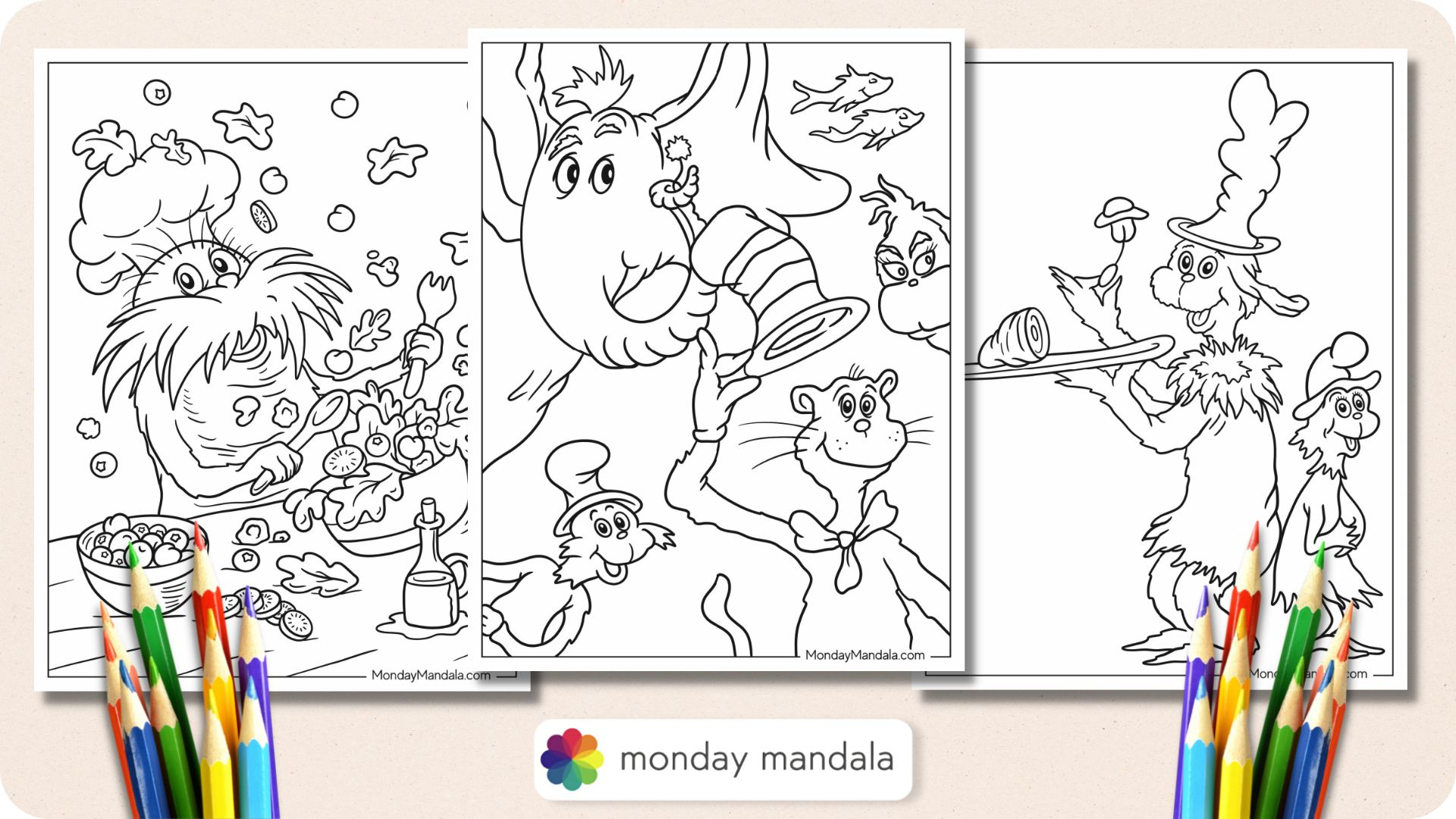 22 Dr. Seuss Coloring Pages (Free Pdf Printables) throughout Free Printable Dr Seuss Characters