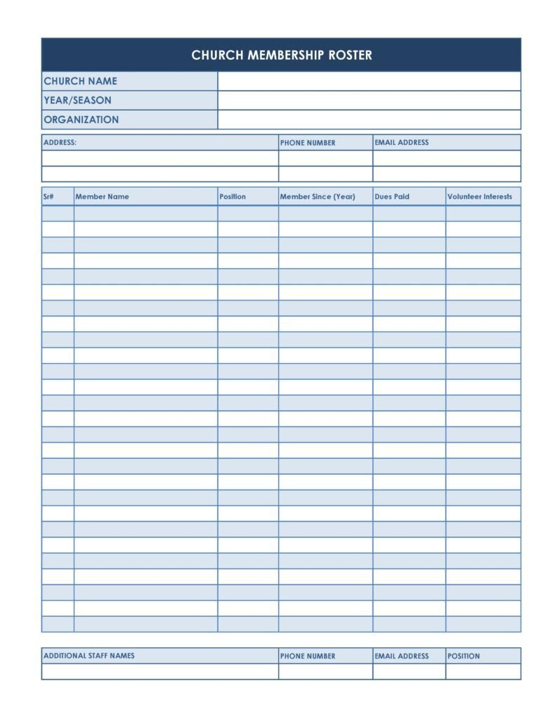 22 Free Church Directory Templates (+Examples) ᐅ Templatelab inside Free Printable Church Directory Template