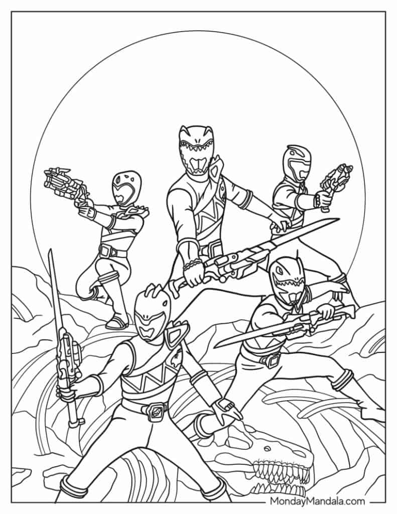 22 Power Rangers Coloring Pages (Free Pdf Printables) intended for Free Power Ranger Printables