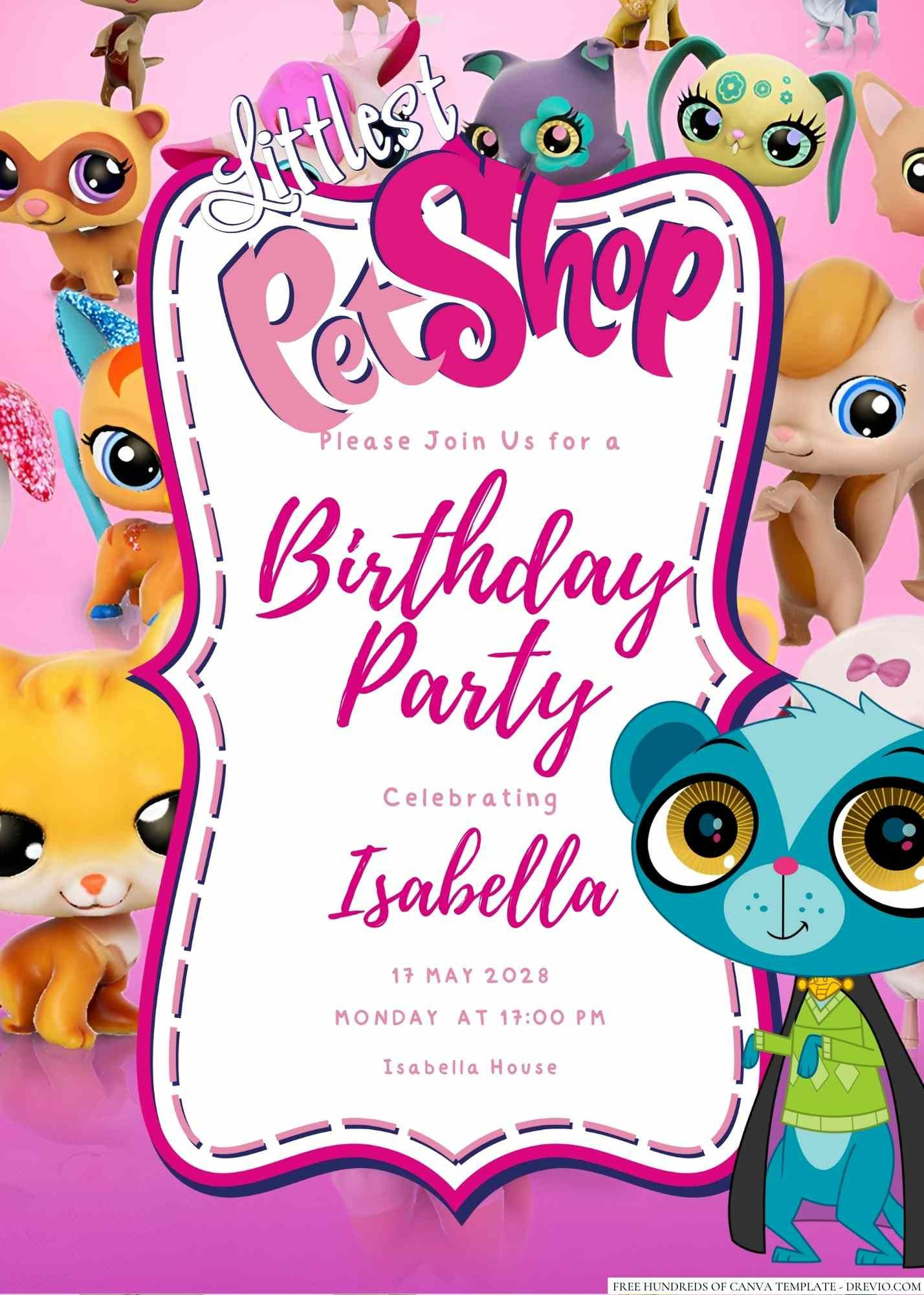 22+ The Littlest Pet Shop Canva Birthday Invitation Templates with Littlest Pet Shop Invitations Printable Free