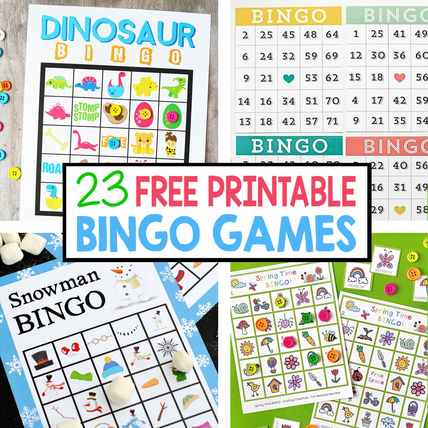 23 Free Printable Bingo Games - Crafting Cheerfully pertaining to Free Printable Bingo Cards For Large Groups