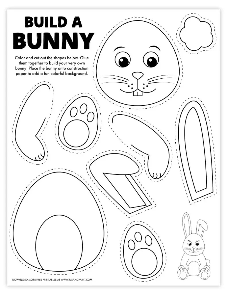 23 Free Printable Build Your Own Animal Crafts - Pjs And Paint throughout Free Printable Craft Activities