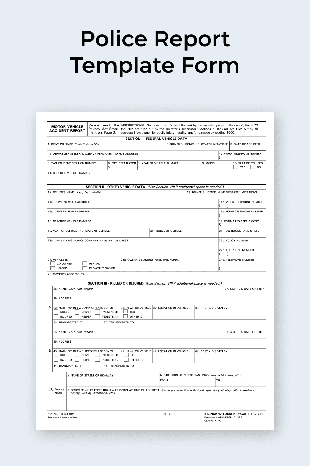 25 Best Police Report Templates For 2023 – Masterbundles throughout Free Printable Police Report