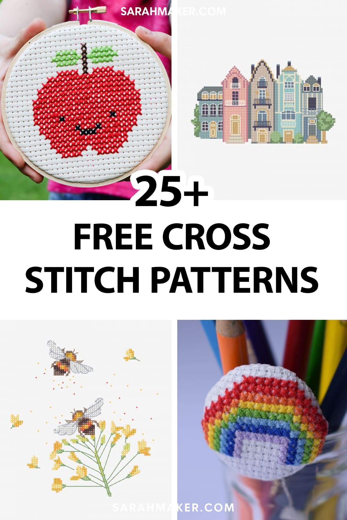 25 Free Cross Stitch Patterns For All Skill Levels - Sarah Maker throughout Free Printable Modern Cross Stitch Patterns