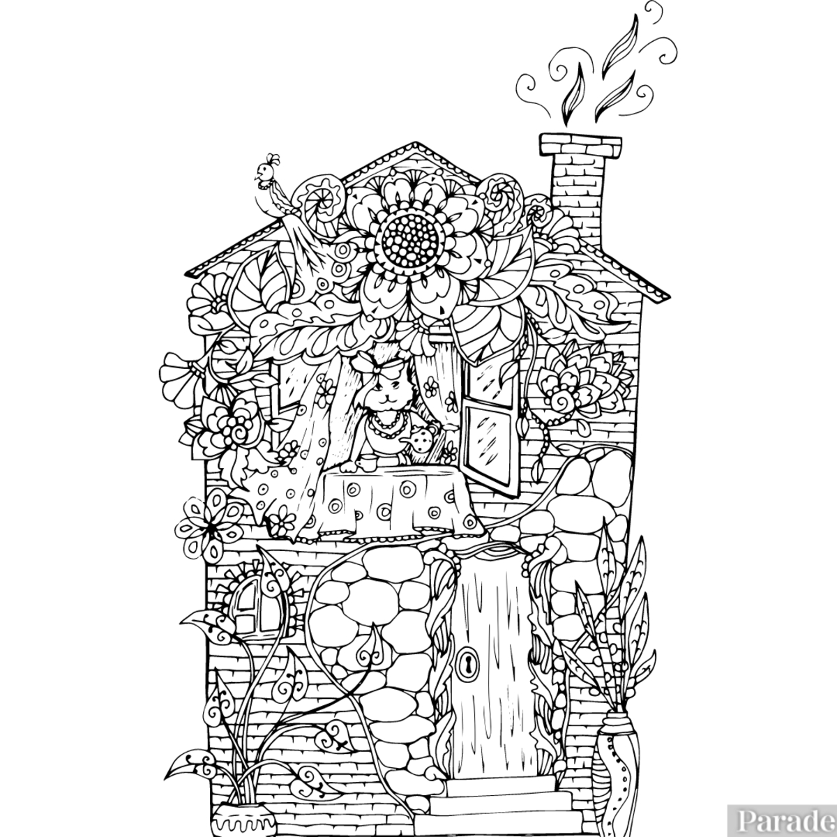 25 Free Printable Coloring Pages For Adults - Parade for Free Printable Coloring Cards For Adults